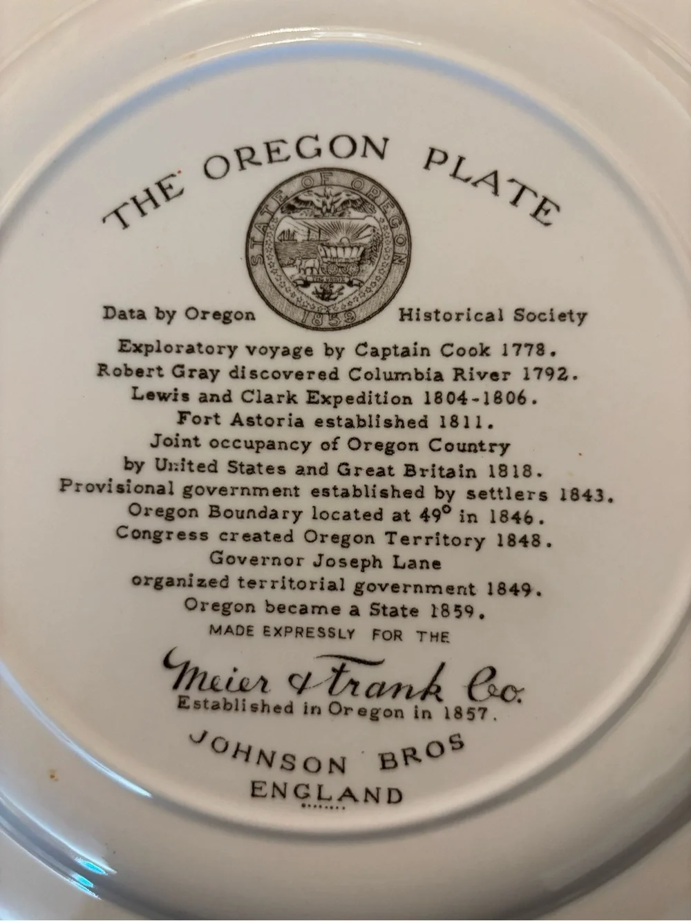Vintage - The Oregon Plate